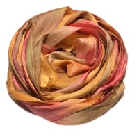 Image 3 of Ready To Ship! 10YD. STARFISH HAND DYED SARI SILK RIBBON BY COLOR BURST SILK