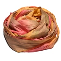 Image 6 of Ready To Ship! 10YD. STARFISH HAND DYED SARI SILK RIBBON BY COLOR BURST SILK
