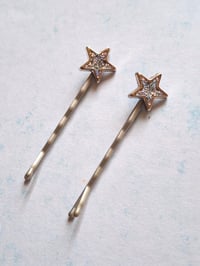 Image 3 of 4th of July bobby pins set of 6, Stars bobby pins