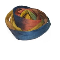 Image 1 of 10YD. GRAND FINALE HAND DYED SARI SILK RIBBON BY COLOR BURST SILK