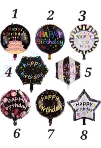 Image 2 of Happy Birthday Foil Balloon (Black)