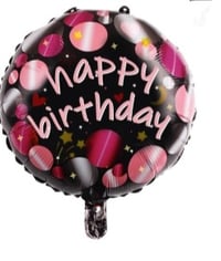 Image 3 of Happy Birthday Foil Balloon (Black)