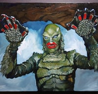 Image 2 of "Creature From The Black Lagoon" Study - Oil Painting
