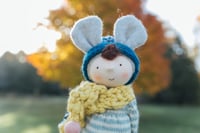 Image 1 of Betty - Wool Filled, Waldorf Inspired Mouse girl with removable clothes