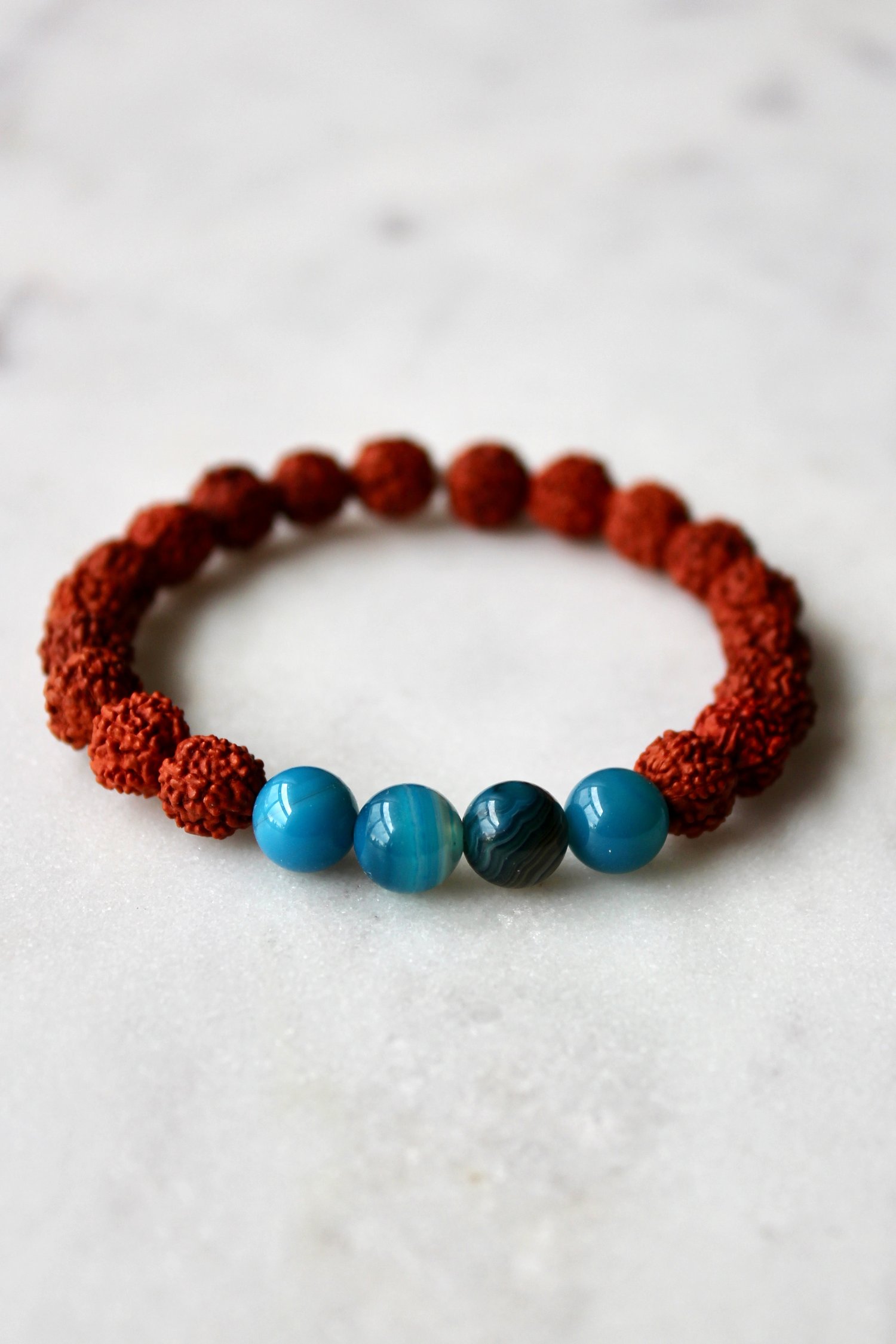 Image of Blue Agate Wrist Mala