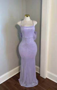 Image 5 of Leilani bow sequin maxi dress