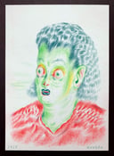 Image of "The Art of Ryan Heshka" with original drawing: "Dina"