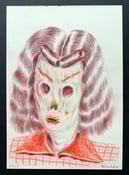 Image of "The Art of Ryan Heshka" with original drawing: "Grinda"