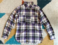 Image 1 of Or Slow Japan knit cotton plaid shirt, size 2 (fits S)