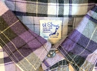 Image 3 of Or Slow Japan knit cotton plaid shirt, size 2 (fits S)