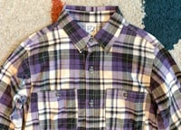 Image 2 of Or Slow Japan knit cotton plaid shirt, size 2 (fits S)