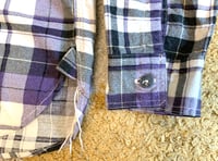 Image 4 of Or Slow Japan knit cotton plaid shirt, size 2 (fits S)