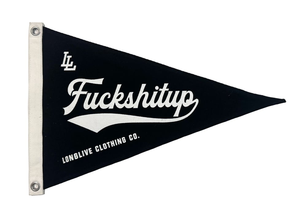 Image of FCK SHT UP FLAG - BLACK