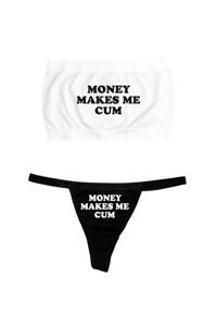 Image 1 of MONEY MAKES ME WET NEON TUBE TOP SET