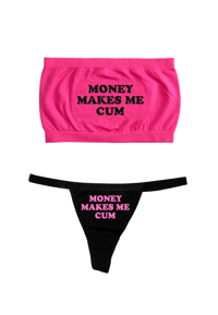 Image 4 of MONEY MAKES ME WET NEON TUBE TOP SET