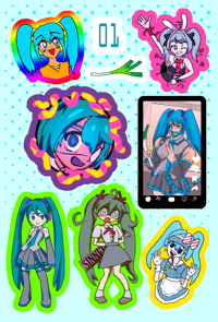 Image 2 of Virtual Idol Sticker Sheet