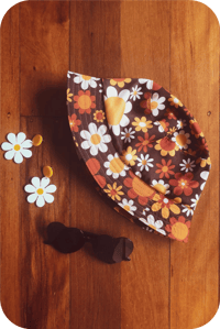 Image 1 of Bucket hat in Sunny side up Brown 
