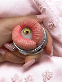 Image 3 of Creepy Mouth Pill Box with Eye - Strange Realistic Sculpture - Eyeball - OOAK - Evil Eye - Creepy II