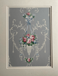 Image 2 of Original vintage handpainted wallpaper
