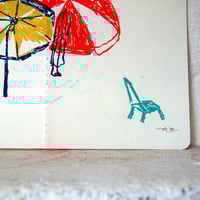 Image 2 of Parasols - Linolschnitt