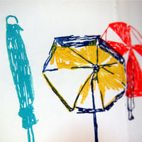 Image 4 of Parasols - Linolschnitt
