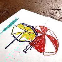 Image 5 of Parasols - Linolschnitt