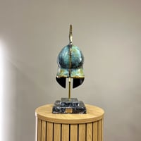 Image 6 of Ancient Greek Helmet In Aged Green Patina 45cm
