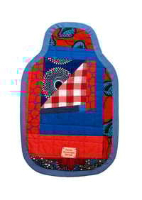 Image 2 of BLUE AND RED HOT WATER BOTTLE COVER