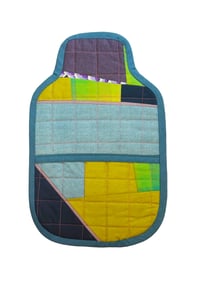 Image 1 of ACID GREEN AND DENIM HOT WATER BOTTLE COVER