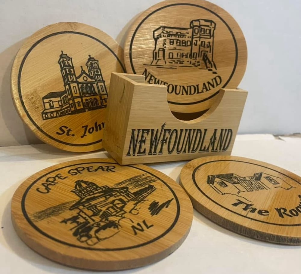 Image of Family Name Monogram Coasters