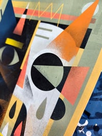 Image 5 of Abtract Cat ( with a Orange ear ) - Customised print - ONE OF A KIND