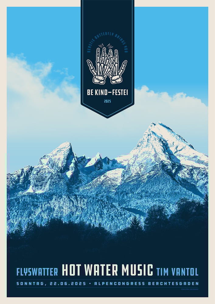 Image of Be-Kind Festei | Hot Water Music, Flyswatter, Tim Vandal - Screenprint