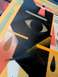Image 2 of Abtract Cat ( orange legs ) - Customised print - ONE OF A KIND