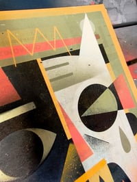 Image 3 of Abtract Cat ( orange legs ) - Customised print - ONE OF A KIND