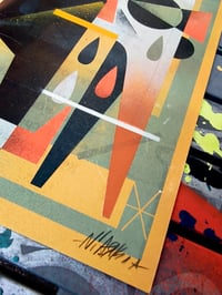 Image 4 of Abtract Cat ( orange legs ) - Customised print - ONE OF A KIND