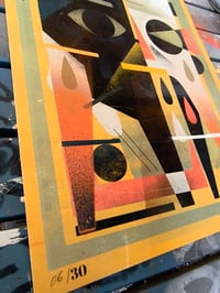 Image 5 of Abtract Cat ( orange legs ) - Customised print - ONE OF A KIND