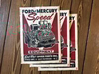 Image 1 of The Flathead Speed Equipment Linocut Print  FREE SHIPPING