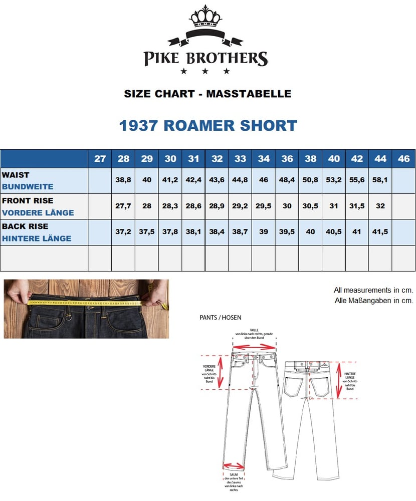 Image of 1937 Roamer Short 11oz Metal by Pike Brothers