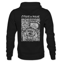 Image 1 of Confusion magazine - "Backyard DIY" zip-hoodie (black)