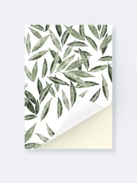 Image 1 of Notebook A5 "Pil"<br><em>Leafs Floating in Space – Pattern Collection</em>