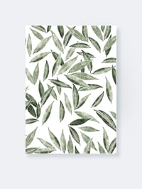 Image 2 of Notebook A5 "Pil"<br><em>Leafs Floating in Space – Pattern Collection</em>
