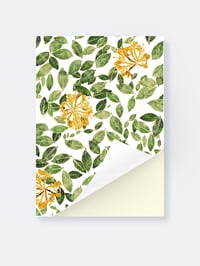 Image 1 of Notebook A5 "Kaprifol"<br><em>Leafs Floating in Space – Pattern Collection</em>