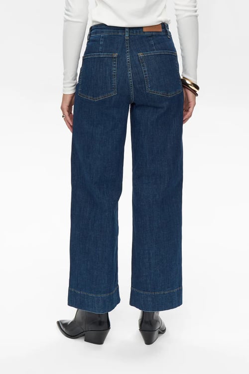 Image of 2-Nuparis Cropped Jeans Dark Blue 