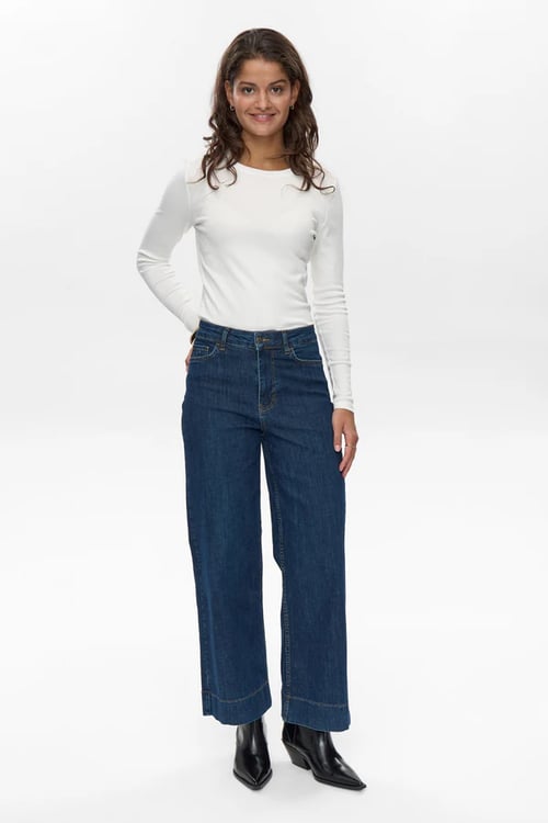 Image of 2-Nuparis Cropped Jeans Dark Blue 