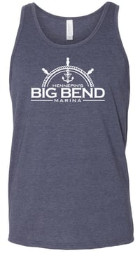 BELLA + CANVAS Unisex Heather CVC Tank in Heather Navy