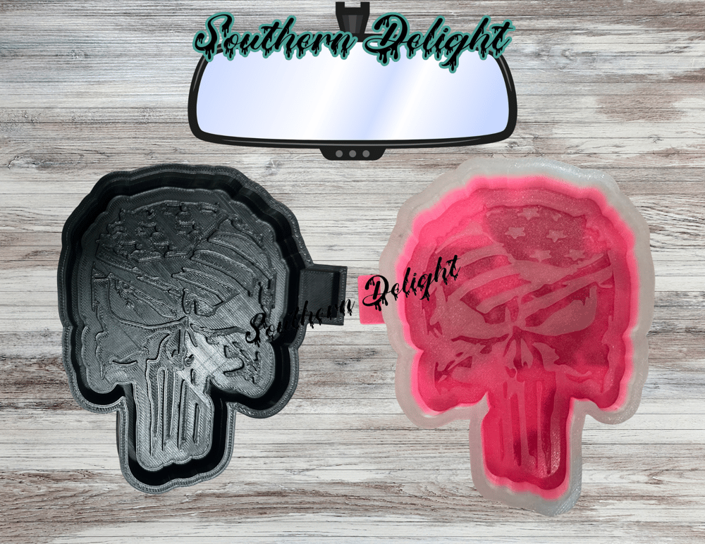 Image of Punisher Flag Freshie Mold