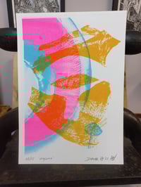 'Mycena' Mushroom Riso Print