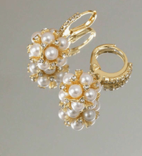 Image 2 of Pearls and Rhinestones Earrings