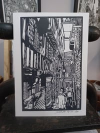 York Linocut Print - Lady Peckett's Yard