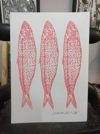 Image 1 of Sardines Linocut
